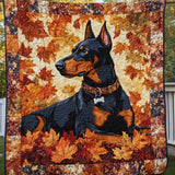 Doberman Watch Quilted Blanket NCU0PT985