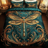 Dragonfly Dream 3-Piece Quilted Bedding Set NCU0VH1176