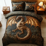 Dragon 3-Piece Quilted Bedding Set NCU0VT87