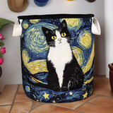 Elegant Cat Quilted Laundry Basket NCU0NNT2268