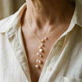 Chic Necklace Featuring Floating Pearls