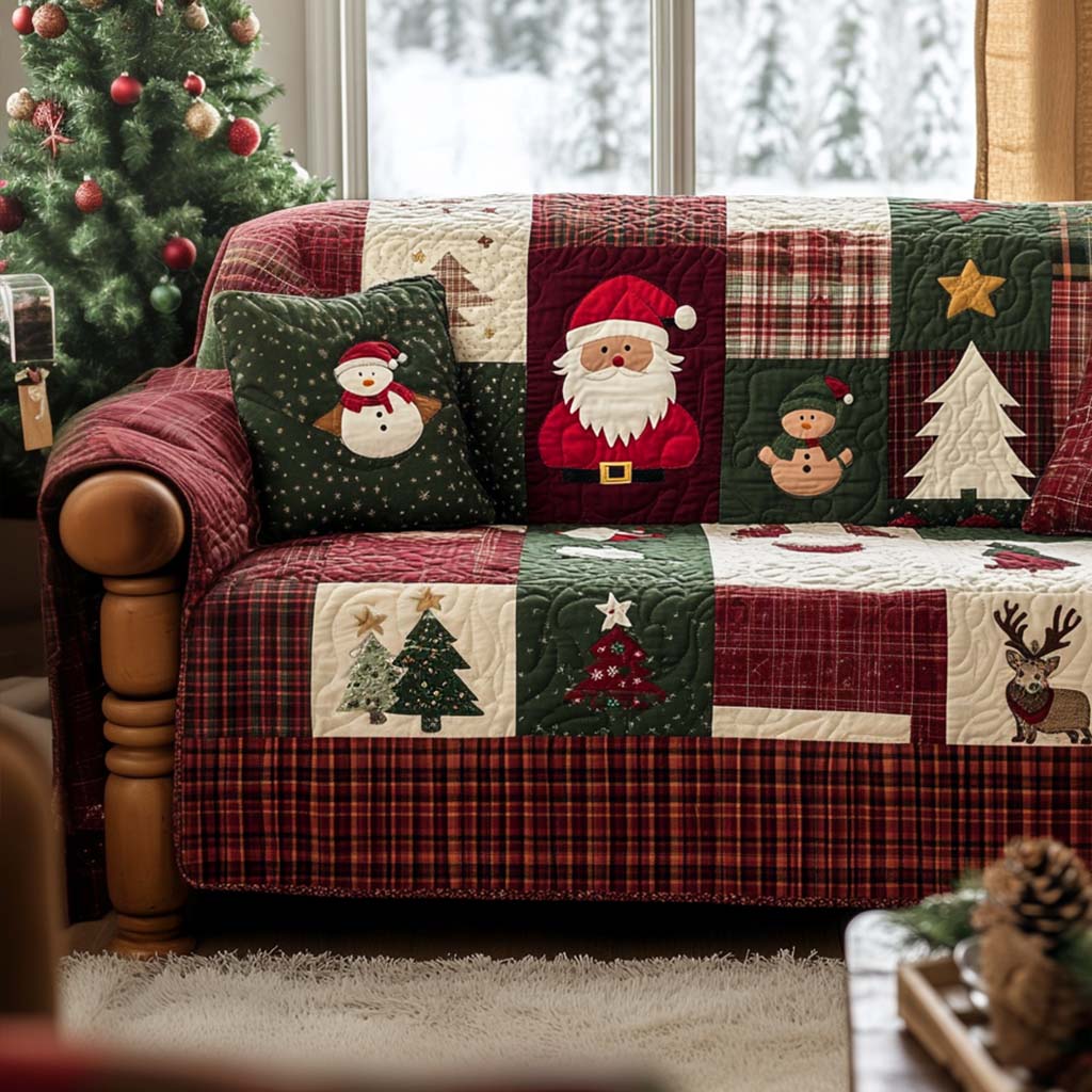 Xmas Quilted Sofa Cover NCU0VT301