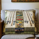 The Fish Lodge Quilted Bedding Pillow Case NCU0PT6161