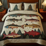 Fishing Dreams 3-Piece Quilted Bedding Set NCU0VH2093