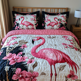 Flamingo 3-Piece Quilted Bedding Set NCU0VT166