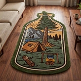 Forest Camp Custom Shape Area Rug NCU0XD2750