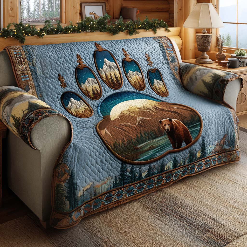 Bear Quilted Sofa Cover NCU0VT332