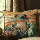 Frog Cacti Quilted Bedding Pillow Case NCU0DV5711
