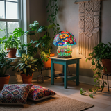 Frosted Mushroom Light Fixture