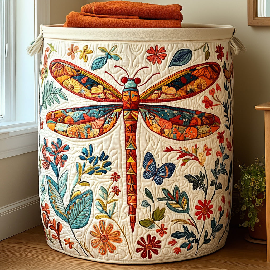 Dragonfly Quilted Laundry Basket NCU0QN022