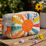Golden Ray Quilted Makeup Bag NCU0PT9286