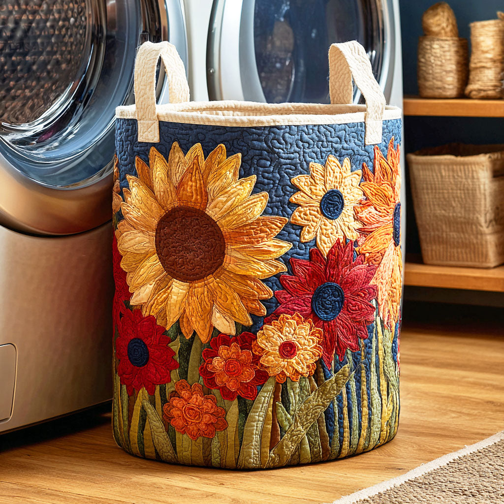 Sunflower Quilted Laundry Basket NCU0QN042