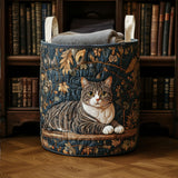 Cozy Cat Quilted Laundry Basket NCU0QN034