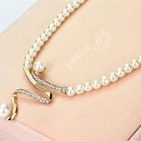 Natural Pearl Necklace and Earring Set