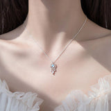 Dream Catcher Necklace with Silver Moon Pendant