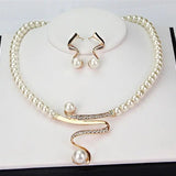 Natural Pearl Necklace and Earring Set