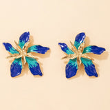 Blue Crystal 'Happy Flower' Earrings