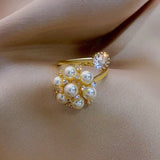 Adjustable Pearl Accent Ring
