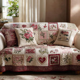 Heart Bloom Quilted Sofa Cover NCU0DV9138