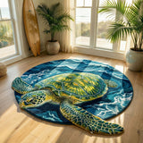 Horizon Turtle Custom Shape Area Rug NCU0HH1973