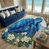Island Turtle Custom Shape Area Rug NCU0DV9597