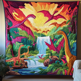 Jurassic Jungle Art Quilt Hanging NCU0DV823