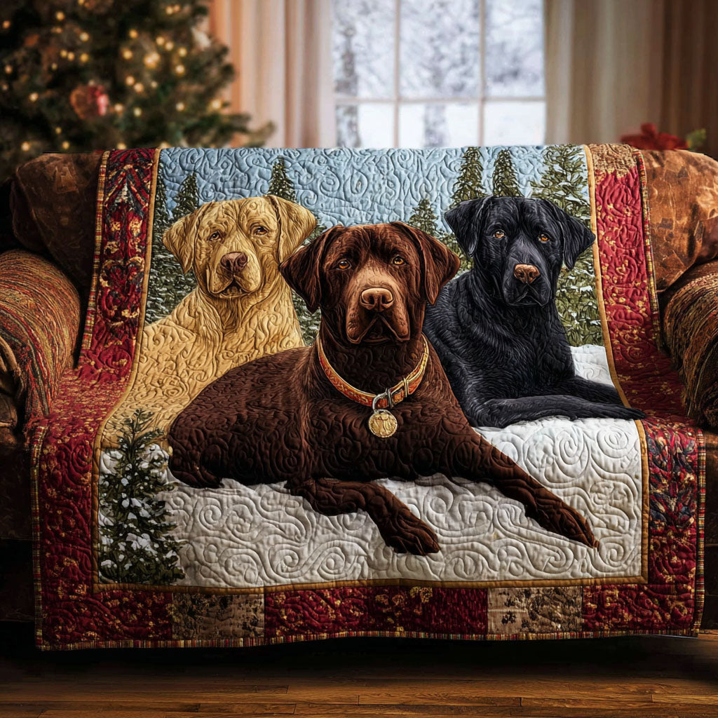 Labrador Retriever Quilted Sofa Cover NCU0VT339