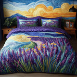 Lavender 3-Piece Quilted Bedding Set NCU0VT149