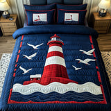 Lighthouse Sunrise 3-Piece Quilted Bedding Set NCU0NT3542