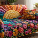 Meadow Bloom Rays Quilted Sofa Cover NCU0XD2069