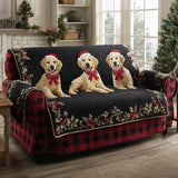 Midnight Golden Retriever Quilted Sofa Cover NCU0HH979