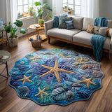 Midnight Ivy Swirl Custom Shape Area Rug NCU0PT11669
