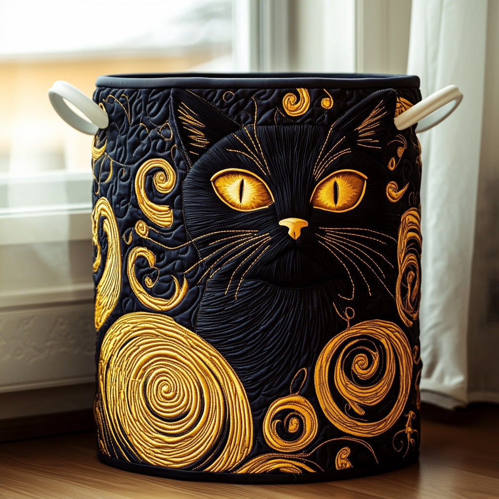 Cat Quilted Laundry Basket NCU0QN014