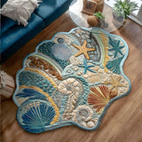 Mosaic Shell Serenity Custom Shape Area Rug NCU0PT11682