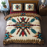 Native Pattern 3-Piece Quilted Bedding Set NCU0VT81