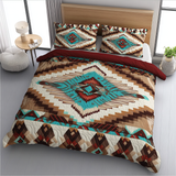 Native Pattern 3-Piece Quilted Bedding Set NCU0VT81