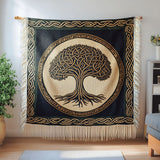 Nordic Knotwork Tree Woven Sofa Blanket NCU0NT4780