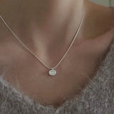 Timeless Silver Necklace with a Single Pendant