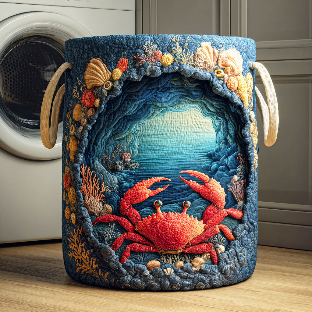 Ocean Quilted Laundry Basket NCU0QN043