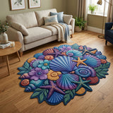 Ocean Shell Garden Custom Shape Area Rug NCU0NT12626