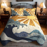 Ocean Sunrise 3-Piece Quilted Bedding Set NCU0VL775