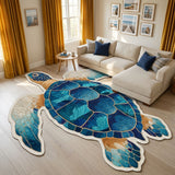 Ocean Turtle Custom Shape Area Rug NCU0DK12296