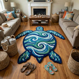 Ocean Turtle Custom Shape Area Rug NCU0DV9592