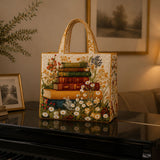 Quilted Tote Bag - Floral Pattern