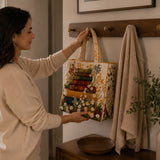 Quilted Tote Bag - Floral Pattern