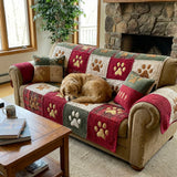 Paw Holiday Quilted Sofa Cover NCU0TV870
