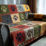 Paw Quilted Sofa Cover NCU0VT363