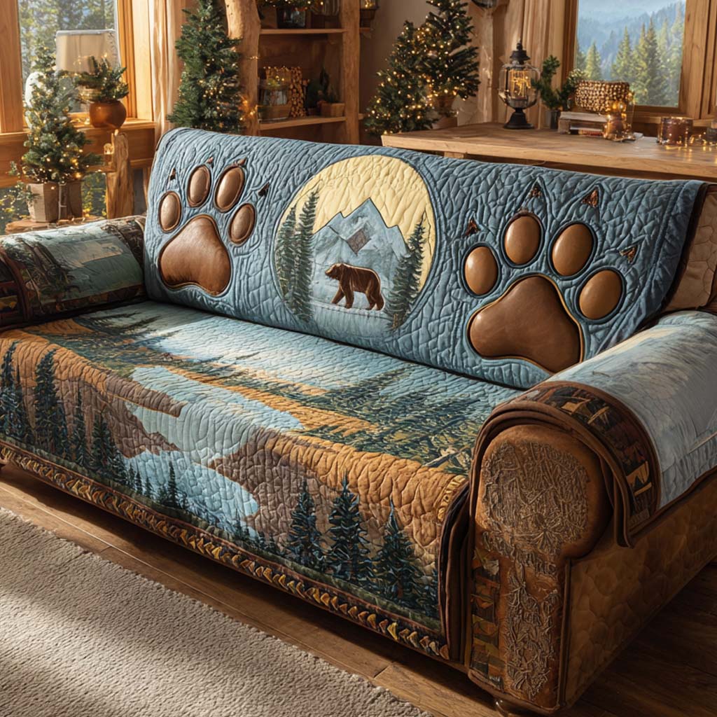 Bear Quilted Sofa Cover NCU0VT332