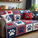 Pawprint Quilted Sofa Cover NCU0NT12251