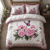 Pink Bliss 3-Piece Quilted Bedding Set NCU0DV5038